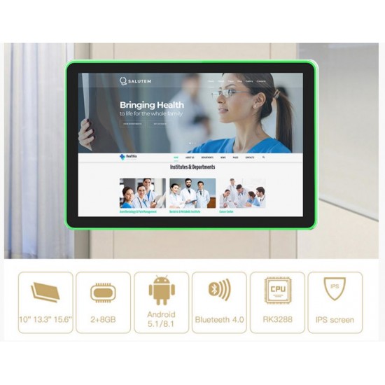 10.1 Inch Compact Displays for Meeting Room Booking, 10 Point Capacitive Touch, PoE, and Full Border LED Light