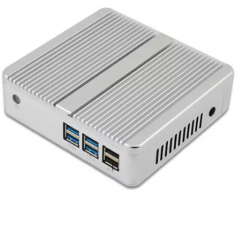 Office or Home Mini PC with Intel Celeron Processor, Fanless Aluminium Casing and Dual Full HD Graphics for two Monitors