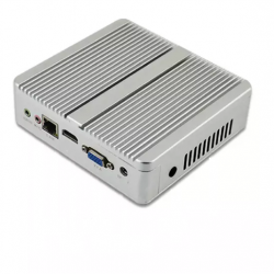 Office or Home Mini PC with Intel Celeron Processor, Fanless Aluminium Casing and Dual Full HD Graphics for two Monitors