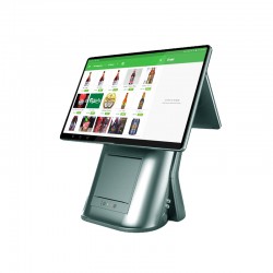 15.6" Dual Sided Screen with in built Printer option, Quad-core Processor Android POS machine 