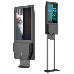 21.5 Inch hand Sanitizer Kiosk with Android Media player