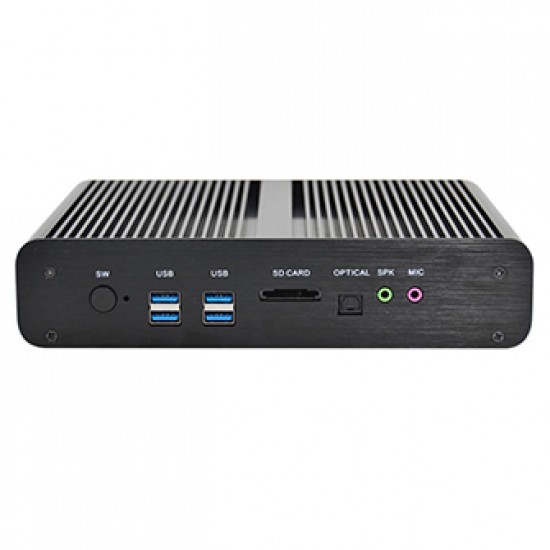 Office or Home Mini PC with Intel i7 6th Gen Processor, Fanless Heavy Alloy  Aluminium Casing, 1xUHD and 1xFHD Graphics for two Monitors