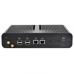 Office or Home Mini PC with Intel i3 6th Gen Processor, Fanless Heavy Alloy Aluminium Casing, 1xUHD and 1xFHD Graphics for two Monitors